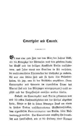 Concertgeber und Concerte