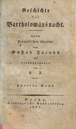 Geschichte der Bartholomäusnacht, 2