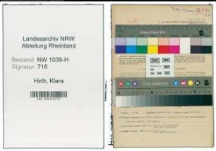 Entnazifizierung Klara Hirth , geb. 06.08.1897 (Angestellte)