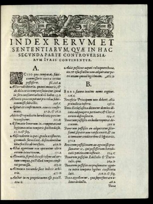 Index Rerum Et Sententiarum ...