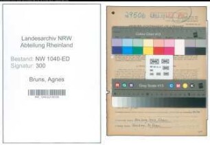 Entnazifizierung Agnes Bruns , geb. 26.08.1900 (Lehrerin)