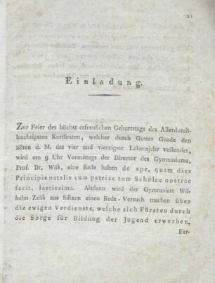 Einladung.