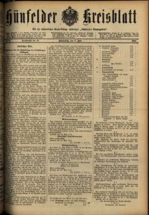 Ausgabe vom Donnerstag, den 08. Juni 1916.