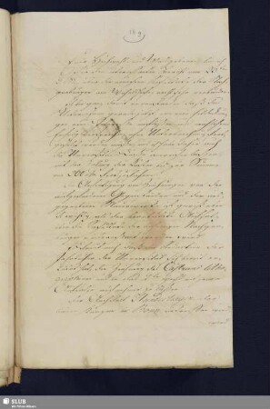 18g: Brief Fr. L. Chr. v. Solms-Laubachs an Schlegel, Heinrich und Rückstuhl; dat. Coelln, 27.07.1819.
