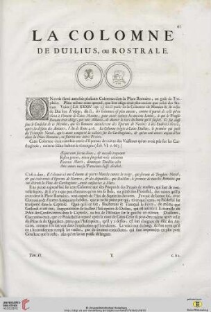 La Colomne de Duilius, ou Rostrale