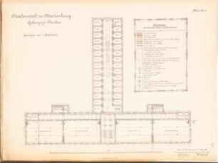Strafanstalt, Wartenburg: Grundriss 1.OG 1:150