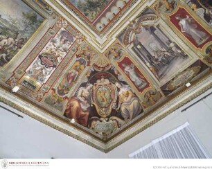Deckendekoration mit Szenen aus der Josephsgeschichte, Wappen von Francesco Sforza