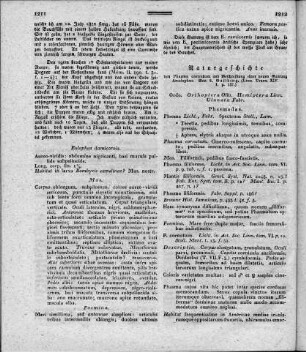 Naturgeschichte von Phasma cornutum und Beschreibung einer neuen Gattung Ascalaphus (Linn. Trans. XIV. I. p. 137)