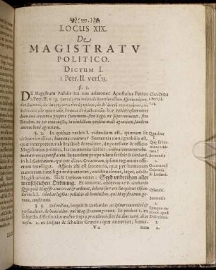 Locus XIX. De Magistratu.