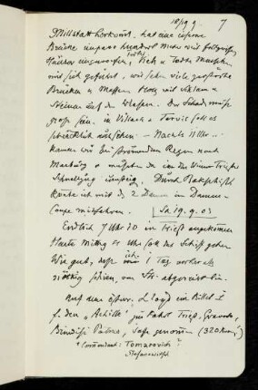 7r-11v 19.9.-22.9.1903 Schifffahrt Triest - Gravosa, Ragusa - Brindisi