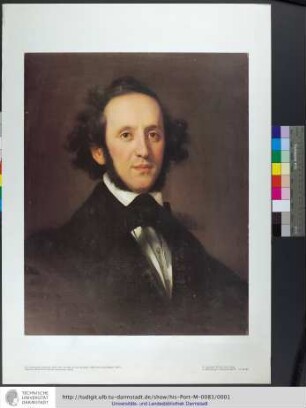 Felix Mendelssohn-Bartholdy (1809-1847) im Alter von etwa 36 Jahren