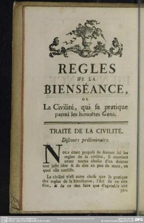 Traité De La Civilité