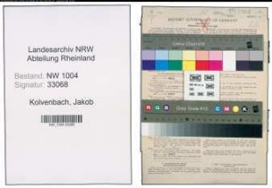 Entnazifizierung Jakob Kolvenbach , geb. 17.08.1911 (Musiker)