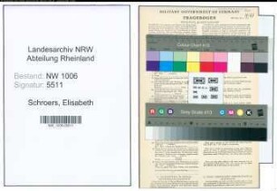 Entnazifizierung Elisabeth Schroers , geb. 24.04.1904 ()