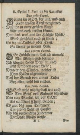 II. Epistel S. Pauli an die Corinther.