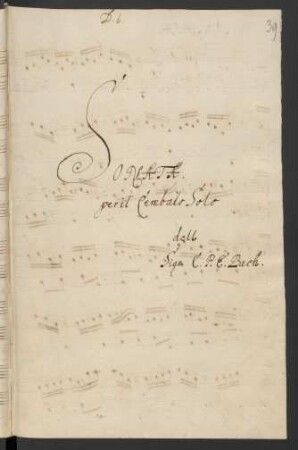 Sonaten; cemb; d-Moll; H 5; Wq 65.3