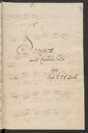 Sonaten; cemb; d-Moll; H 5; Wq 65.3