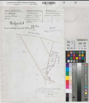 Burgsteinfurt (Steinfurt), Zusammenlegung Veltrup, Urkarte I Veltrup Flur 17,2