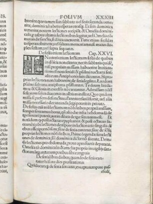 Cap. XXVI. De festis trium lectionum