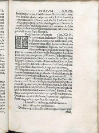 Cap. XXVI. De festis trium lectionum