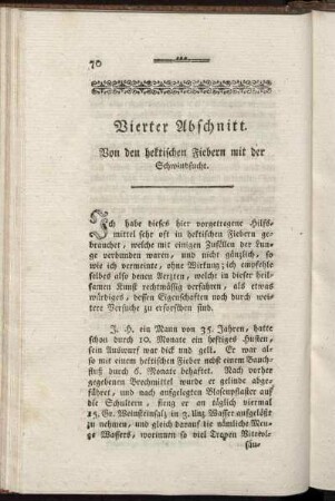 Vierter Abschnitt. Von den hektischen Fiebern mit der Schwindsucht.