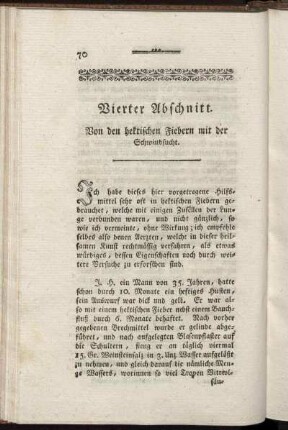 Vierter Abschnitt. Von den hektischen Fiebern mit der Schwindsucht.