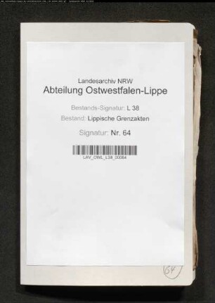 Grenzen des Paragialamtes Blomberg zum Hochstift Paderborn und zur Stadt Steinheim