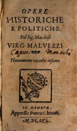 Opere historiche, e politiche