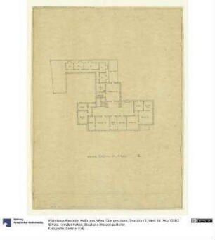 Wohnhaus Alexander Hoffmann, Wien, Obergeschoss, Grundriss 2