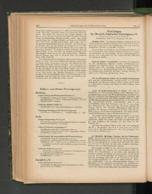 Balkan- und Orient-Vereinigungen.