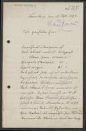 Brief von Ernst Kaufmann an Unbekannt