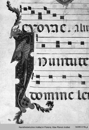 Graduale : Initiale mit anthropomorphen Drachen