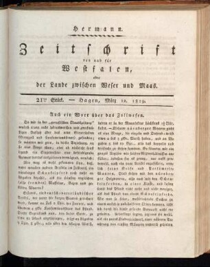 21tes Stück. - 43tes Stück.