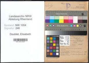 Entnazifizierung Elisabeth Doublet , geb. 26.07.1911 ()