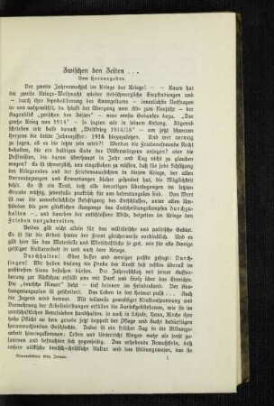 Zwischen den Zeiten