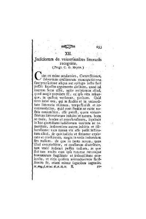 Judiciorum de vniuersitatibus litterariis recognitio