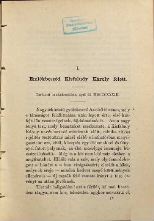 Toldy Ferencz irodalmi beszédei : Új kiadás, 1