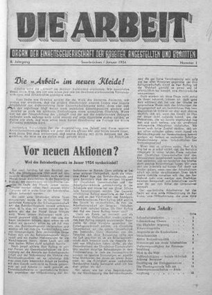 Nummer 1: Januar 1954