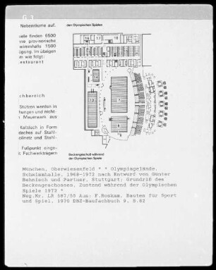 Olympiagelände, Schwimmhalle, 1968-1972 nach Entwurf von Günter Behnisch und Partner, Stuttgart