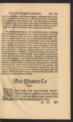 Das Neundte Capitel.