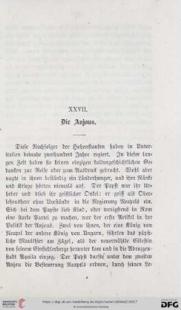XXVII. Die Anjous