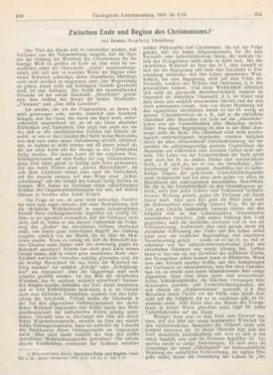 243-245 Zwischen Ende und Beginn des Christentums?