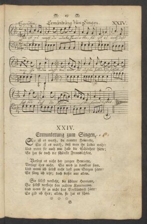 XXIV. Ermunterung zum Singen.