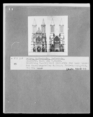 Rekonstruktion der Westfassade der Kathedrale Notre Dame zu Reims