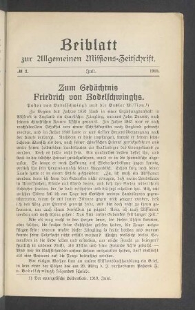 Beiblatt N°3. Juni. 1910