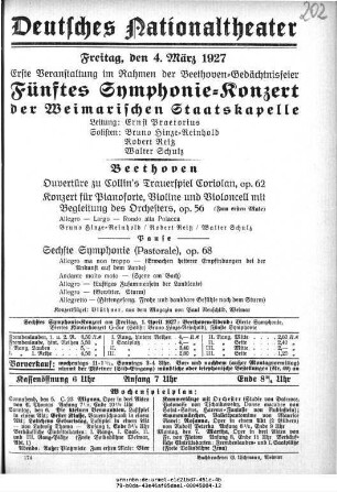 Fünftes Symphonie-Konzert