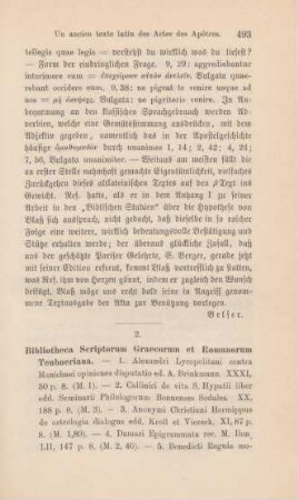 493-495 [Rezension] Alexander Lycopolitanus, Alexandri Lycopolitani Contra Manichaei opiniones disputatio