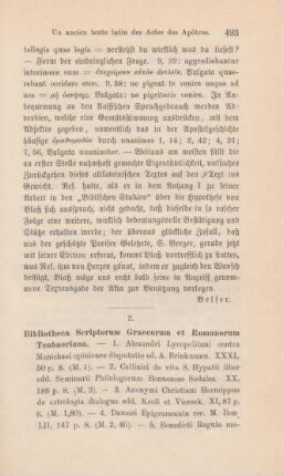 493-495 [Rezension] Alexander Lycopolitanus, Alexandri Lycopolitani Contra Manichaei opiniones disputatio