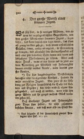322-338, 4. Der große Werth einer frommen Jugend.