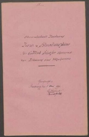 Schaefer, Gottlieb, Schreinermeister Bau eines Wohnhauses